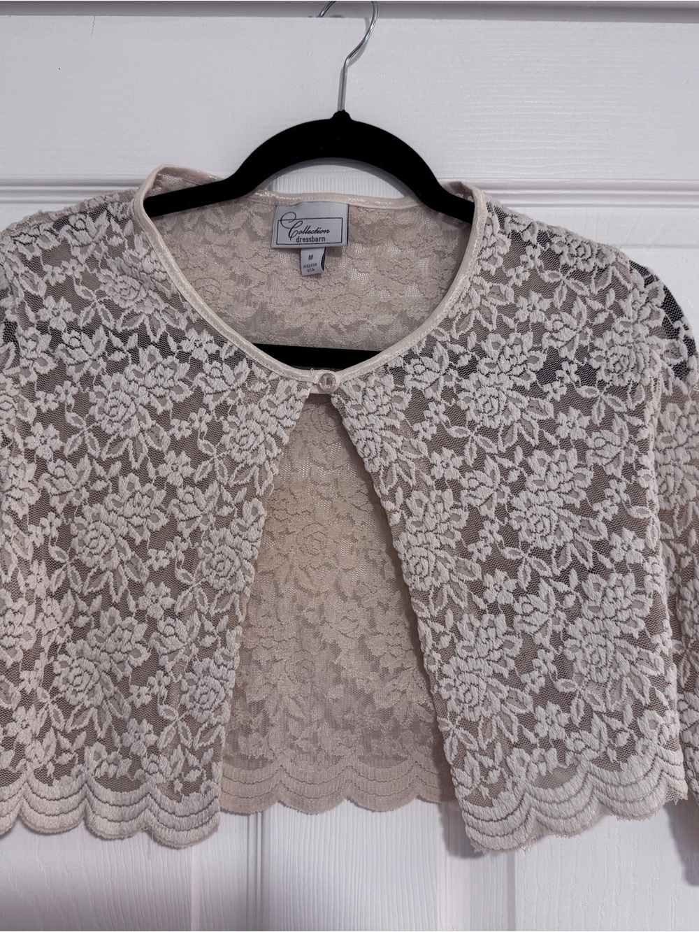 Vintage Collection Cream Floral Lace Bolero/Short Cardigan